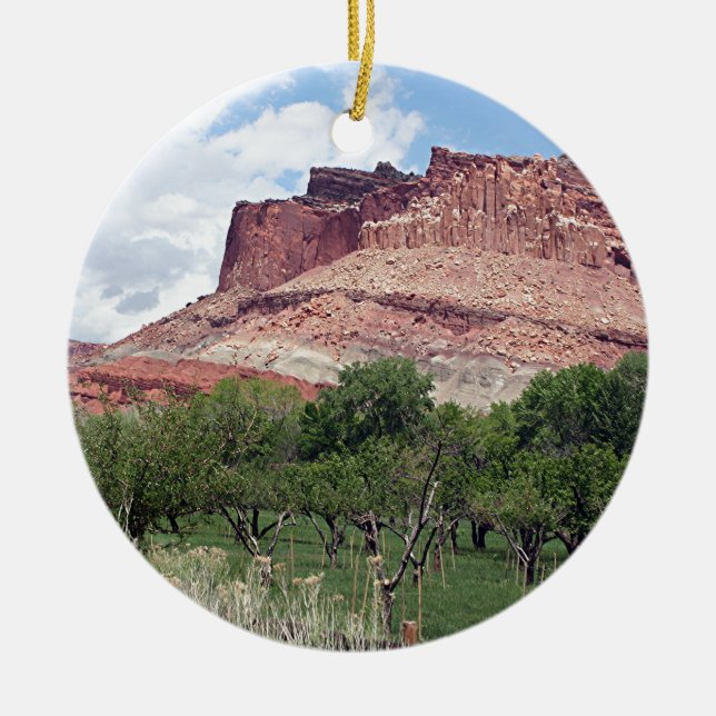 Fruita, Capitol Reef National Park, Utah, USA 5 Ceramic Ornament (Front)