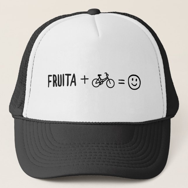 Fruita Colorado Plus Bikes Makes You Happy Trucker Hat (Front)