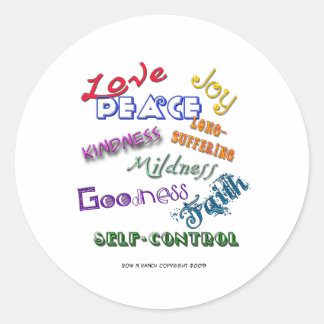 Fruitage Of God's Spirit Classic Round Sticker