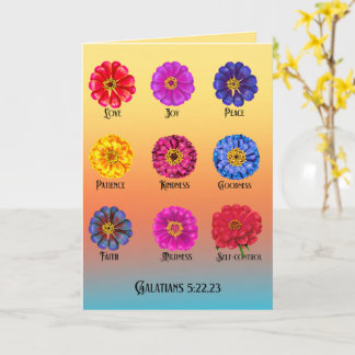 Fruitage of the spirit With Zinnias  Card