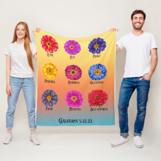 Fruitage of the spirit With Zinnias  Fleece Blanket