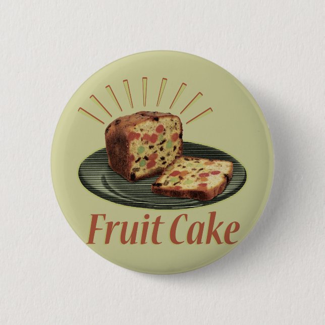 Fruitcake Fruit Cake 2 Inch Round Button (Front)