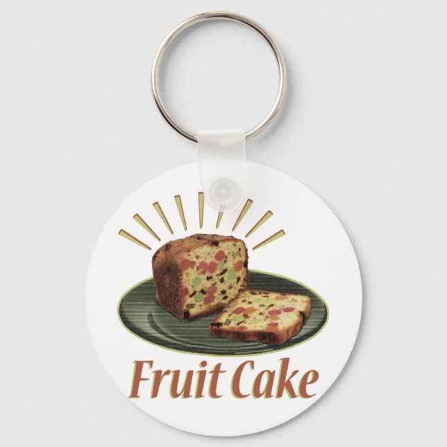 Fruitcake Fruit Cake Keychain (Front)