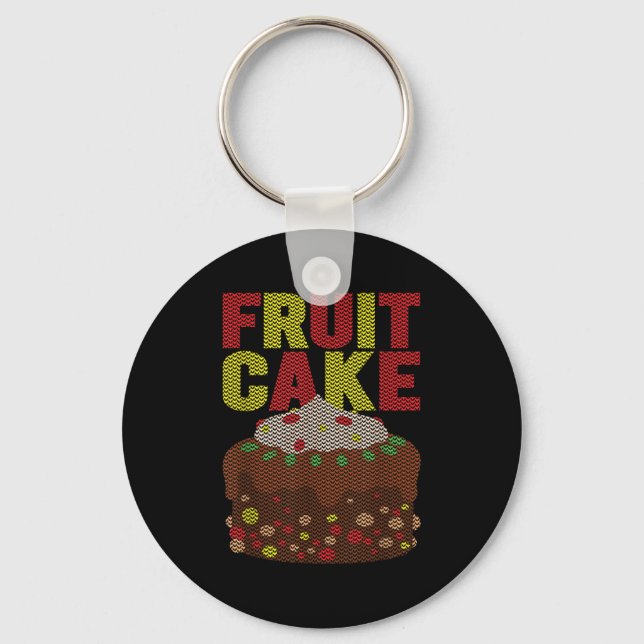 Fruitcake Funny Ugly Christmas  Keychain (Front)