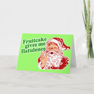 Fruitcake Makes Santa Fart Holiday Card