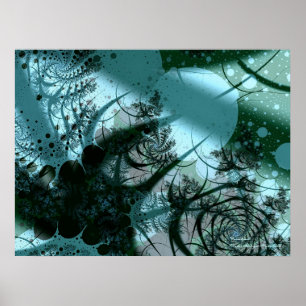 Fruitful Cool Abstract Fine Art Fractal Poster
