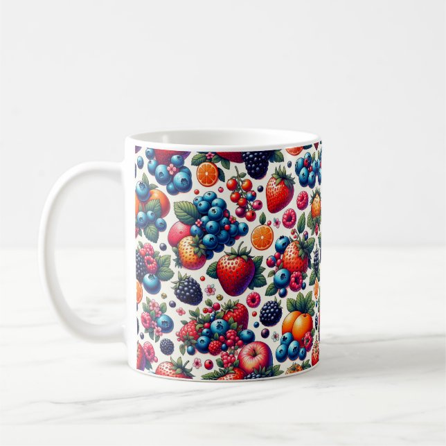 Fruitful Harmony: A Symphony of Nature's Bounty To Coffee Mug (Left)