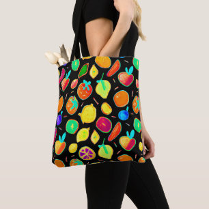 Fruitful Neon Visions Design Tote Bag