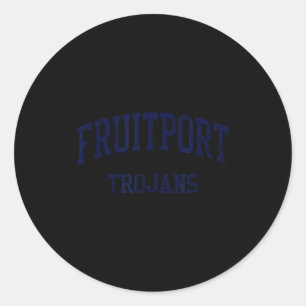 Fruitrt High School Hs Fruitrt Mi Vintage Srts  Classic Round Sticker