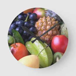 fruits-82524 fruits sweet fruit exotic pineapple P Round Clock