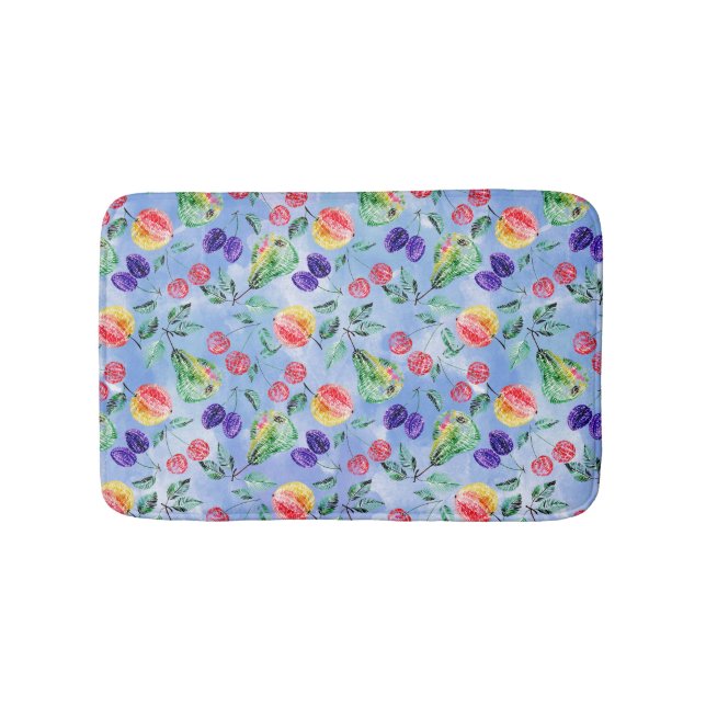 Fruits and berries. bath mat (Front)