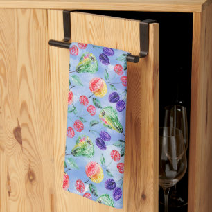 Fruits and berries. kitchen towel
