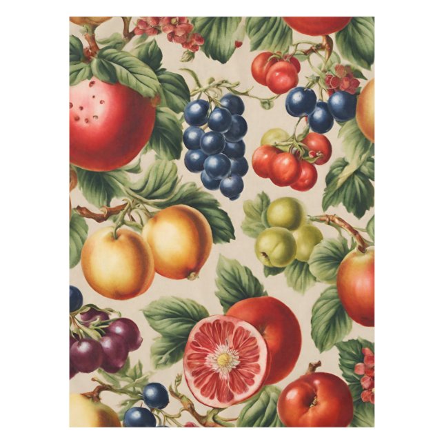 Fruits and Flowers from Luxury Italian Garden Tablecloth (Front)