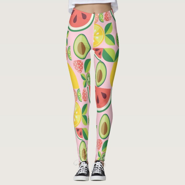 Fruits and leaves pattern leggings (Front)