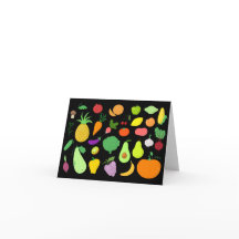 Fruits and Vegetables Blank Note Card