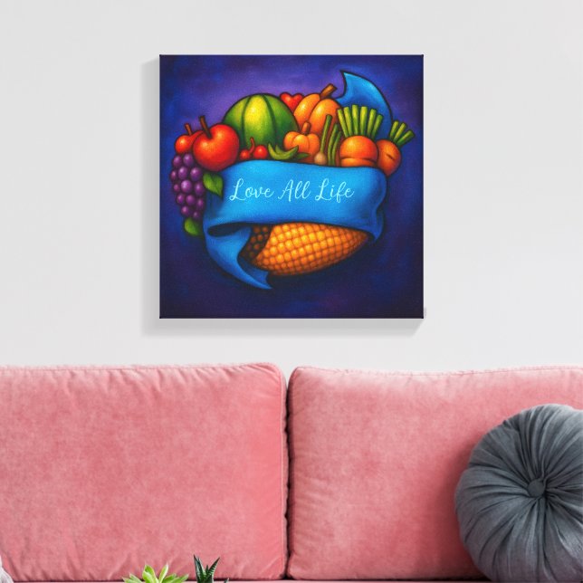 Fruits and vegetables canvas print (Insitu(LivingRoom))