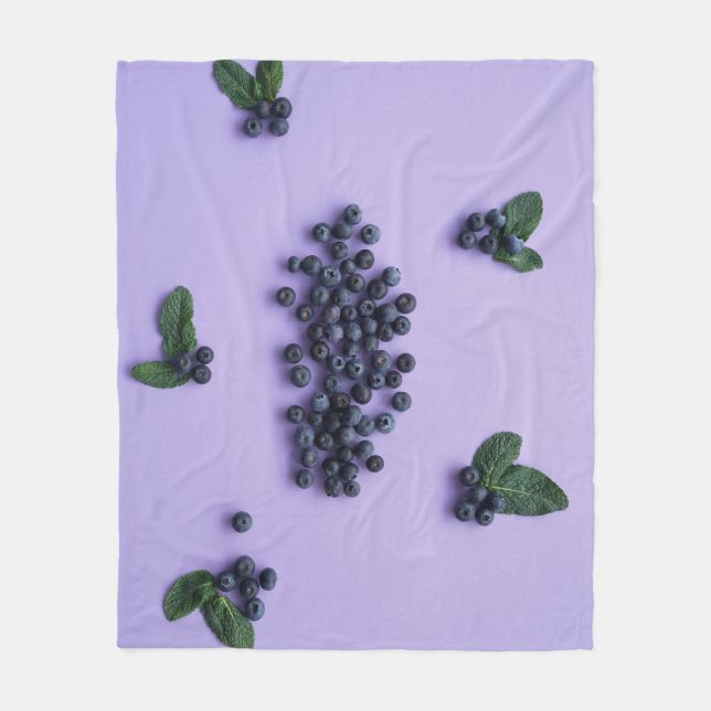 Fruits And Vegetables Fleece Blanket (Front)