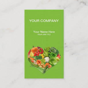 Fruits and Vegetables Heart Business Business Card