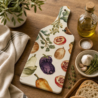 Fruits and vegetables pattern cutting board