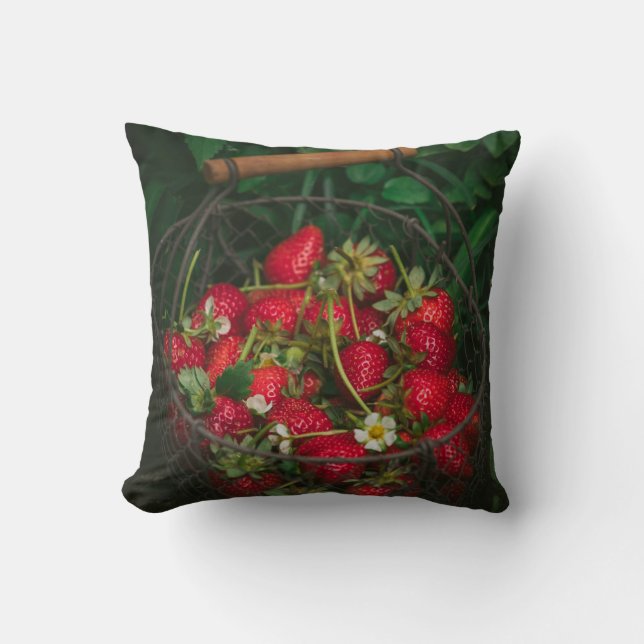 Fruits And Vegetables Throw Pillow (Front)