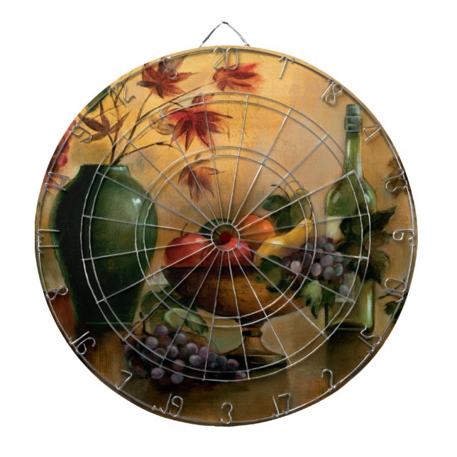 Fruits and Wine with Autumn Hues Dartboard (Front)