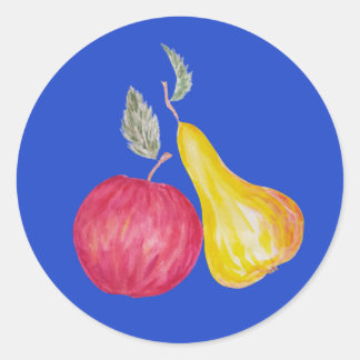 Fruits are healthy  classic round sticker