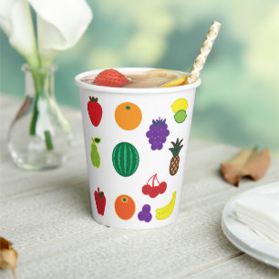 Fruits Art Paper Cups