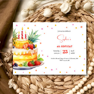 Fruits Birthday cake birthday Invitation