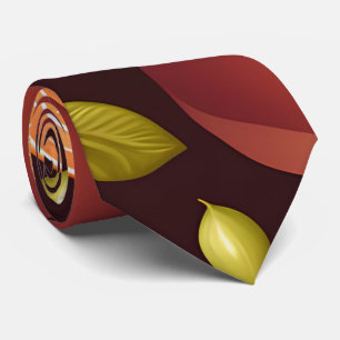 Fruits Brown Orange Colorful Pattern Tie