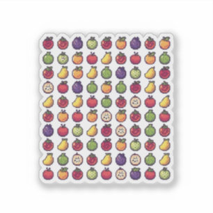 Fruits Colorés Pixelisés ArtVinyl Autocollant 32-b