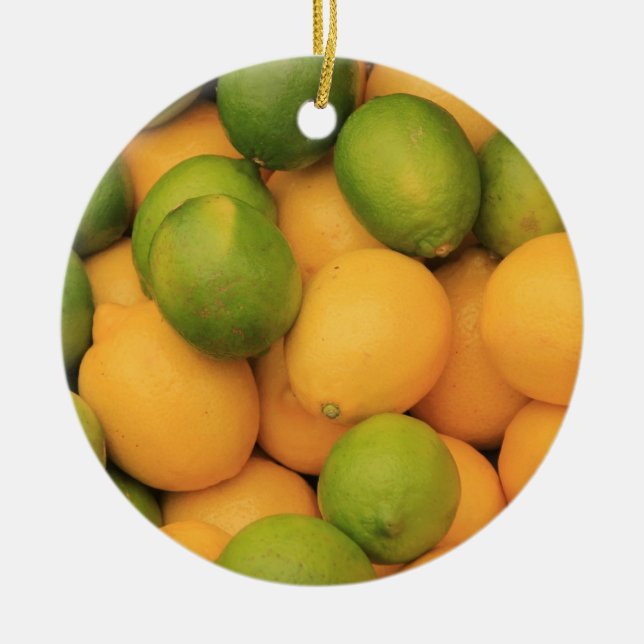 Fruits dans un marché provençal ornement de Noël (Devant)