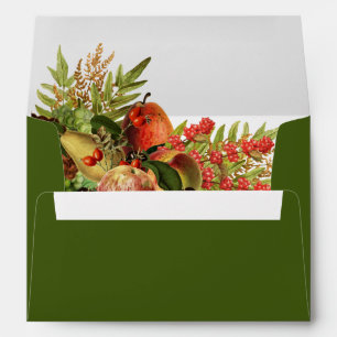 Fruits d'automne et haricots Enveloppe verte