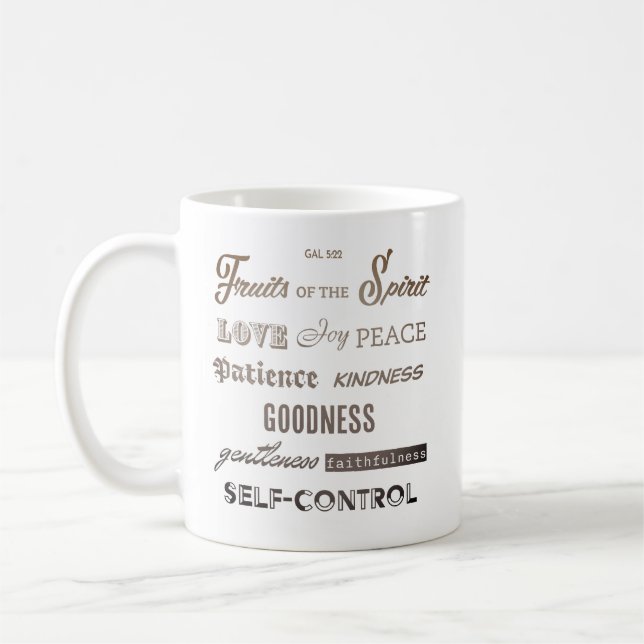 Fruits de l'Esprit Café Mug (Gauche)