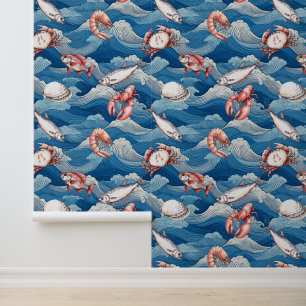 Fruits de Mer Kitchen Wallpaper