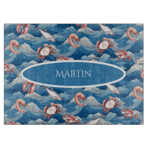 Fruits de Mer Personalized Cutting Board