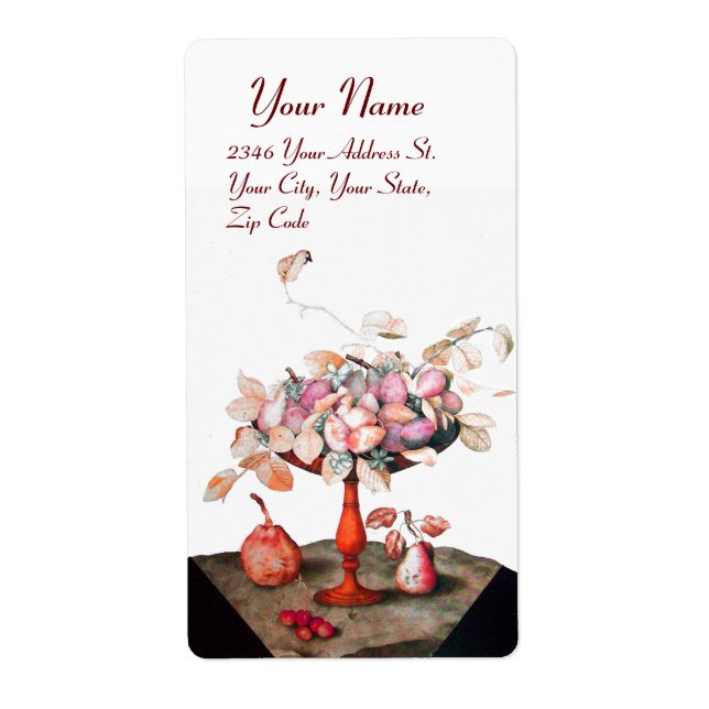 FRUITS DE SAISON, JASMINES, PRUNES FEUILLE Rose Bl (Devant)