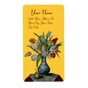 FRUITS DE SAISON -TULIPS jaune orange