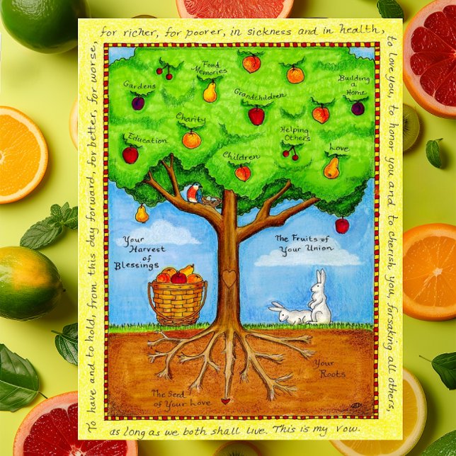 Fruits de votre Union Inspiration carte postale (Créateur téléchargé)