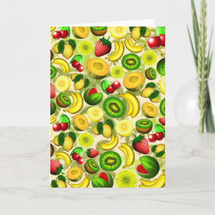 Fruits d'été Carte de voeux Motif juteuse