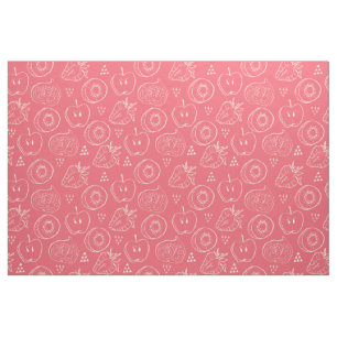 Fruits Drawing Pattern Fabric