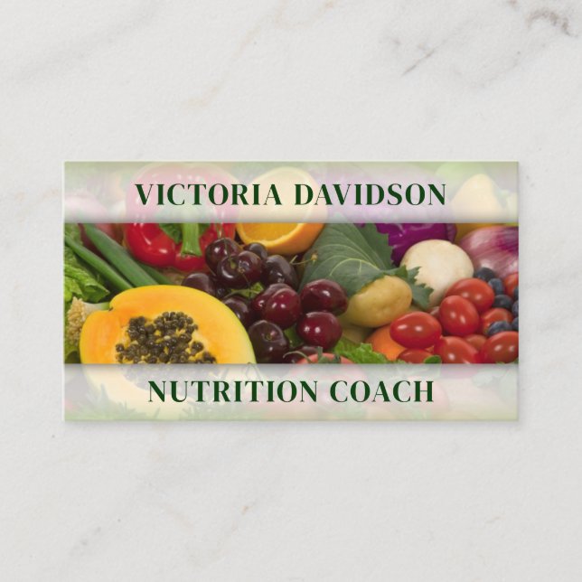 Fruits et légumes Carte nutritionnelle/vie saine (Devant)