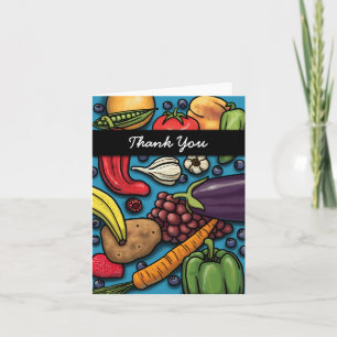 Fruits et légumes colorés sur carte bleue
