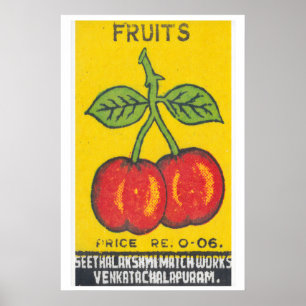 Fruits - Impression Boîte d'allumettes - Art mural