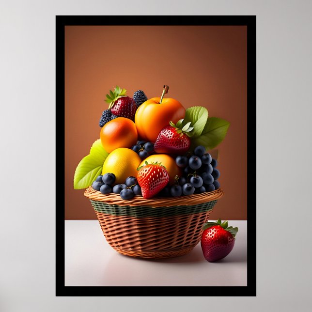 Fruits In A Basket Poster (Front)