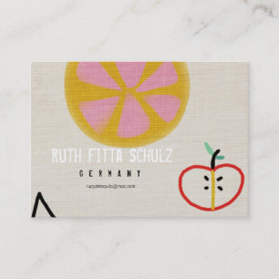 Fruits Juicy Sweet Orange Apple Carte de visite