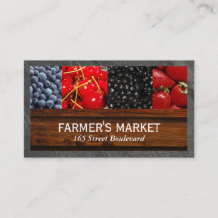 Fruits mixtes / Carte de visite du marché agricole