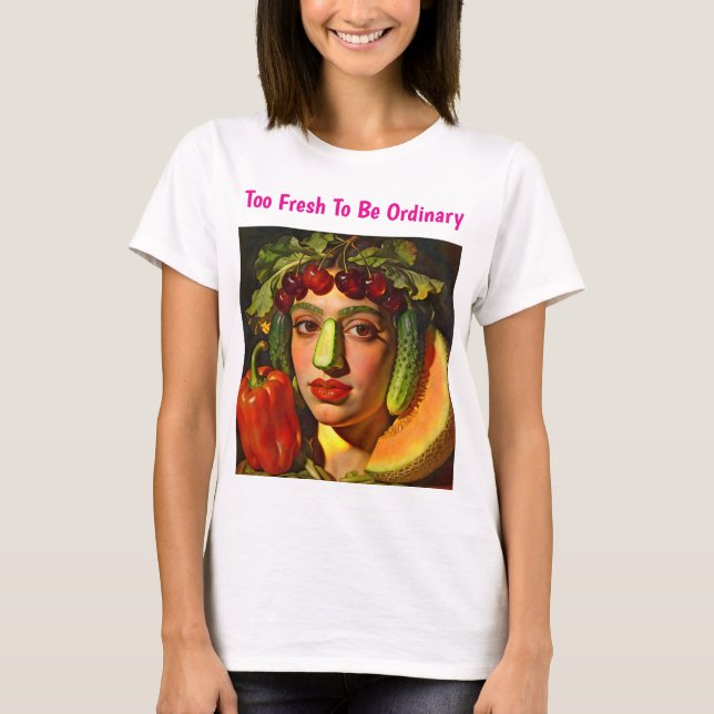 Fruits of Expression – A Surreal Portrait T-Shirt (Front)