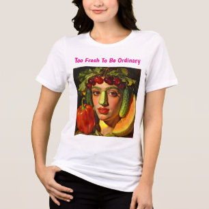 Fruits of Expression – A Surreal Portrait Tri-Blend Shirt