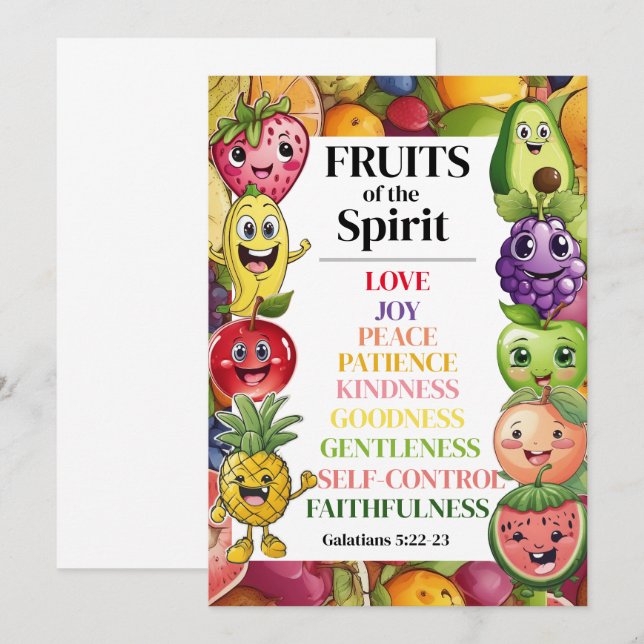 Fruits of The Spirit Advice Card (Front/Back)