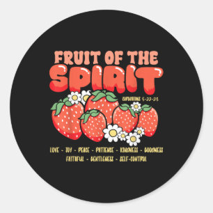 Fruits Of The Spirit Christian Faith Bible Verse J Classic Round Sticker